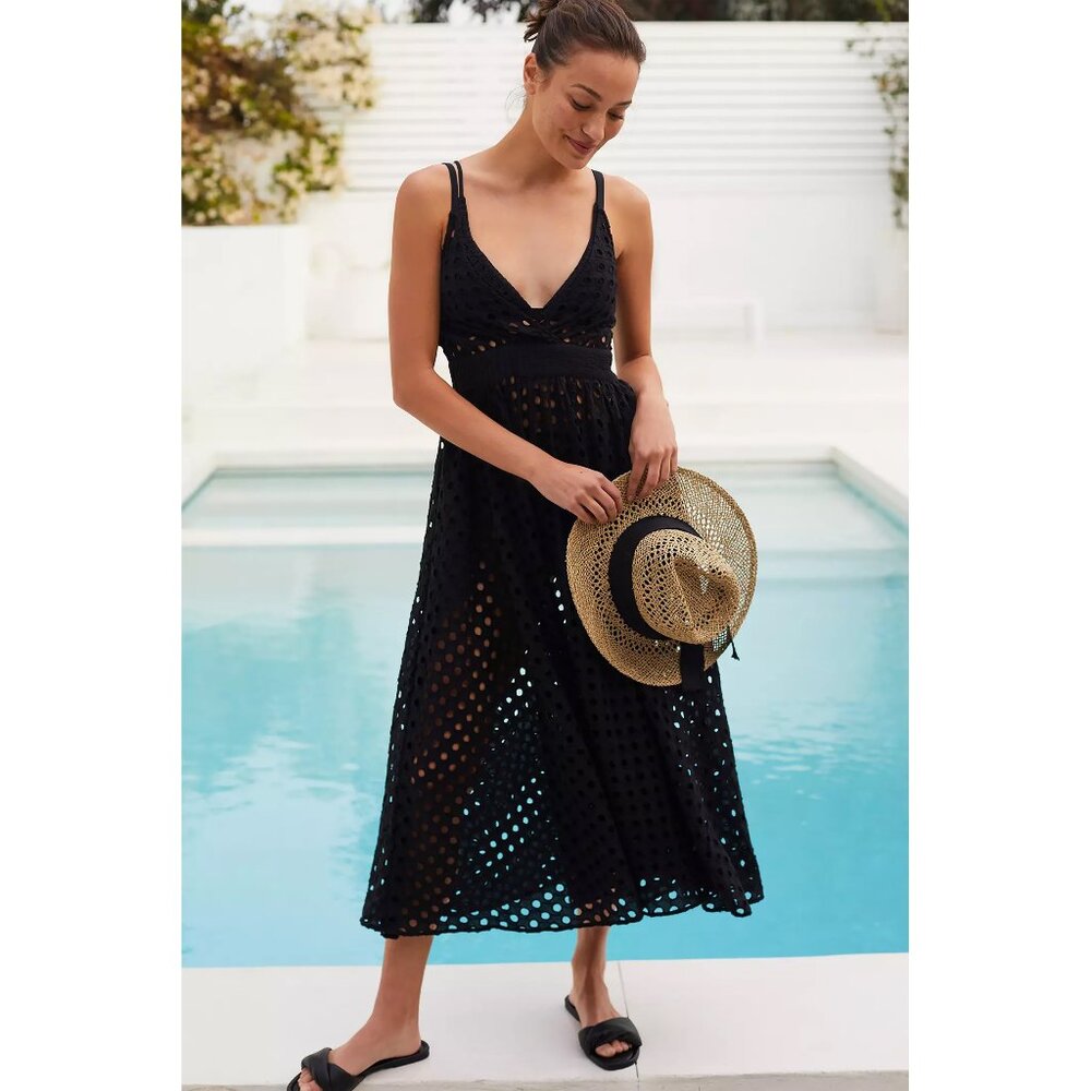 NWT Solid and Striped The Ariel Dress Eyelet Black SMALL & MEDIUM MSRP $248 NEW